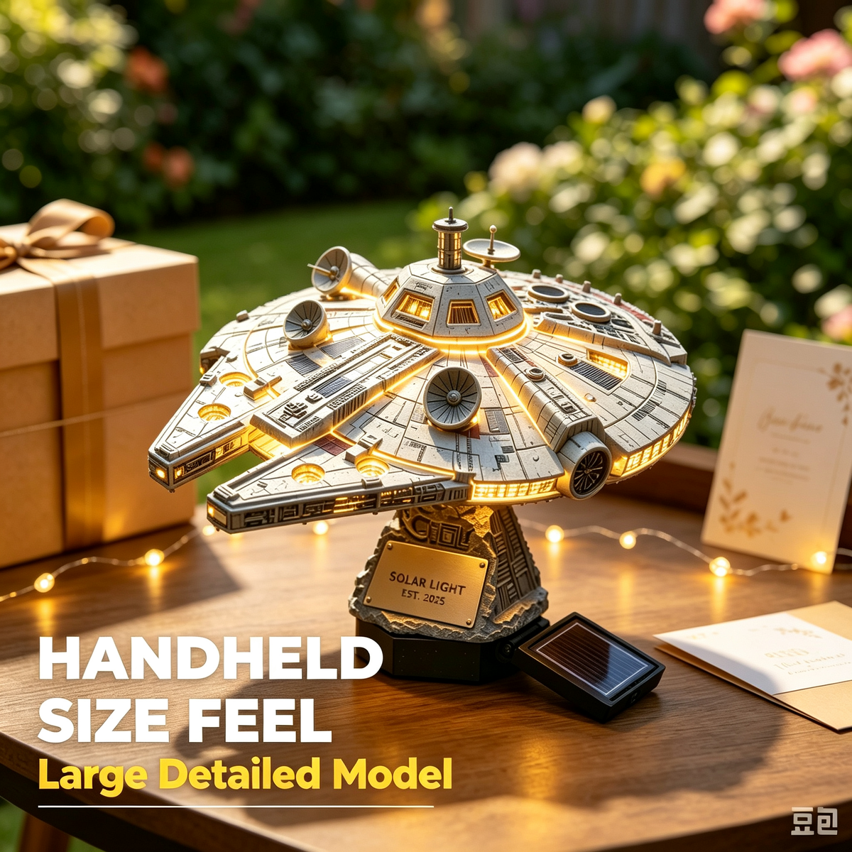 🌟60th Anniversary Enterprise NCC-1701 Solar Garden Light