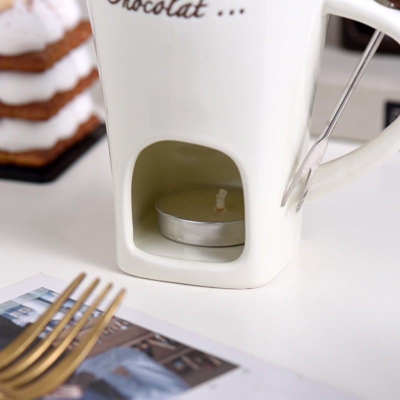🎁Last Day Promotion 49% OFF🔥🍫 Handmade Chocolate Melting Mug – The Cozy Fondue Experience