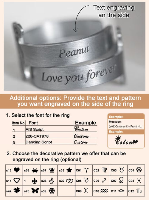 【Photo Customization】Pet Memorial Ring. Turn limited companionship into eternal remembrance. 🐾💍