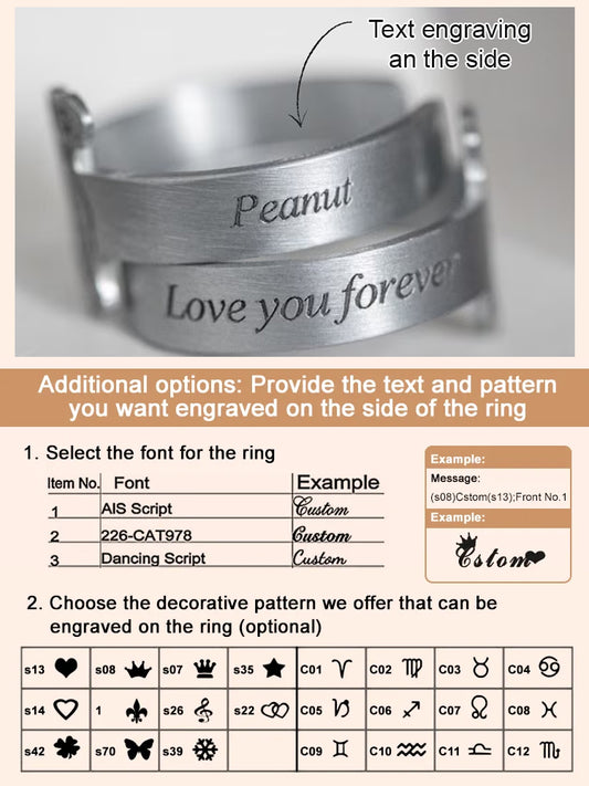 【Photo Customization】Pet Memorial Ring. Turn limited companionship into eternal remembrance. 🐾💍