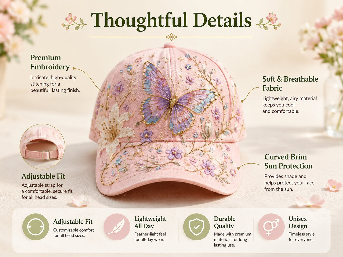 🔥Last Day 50% OFF 🌸🌿2026 Limited Edition Garden Morning Cap ✨
