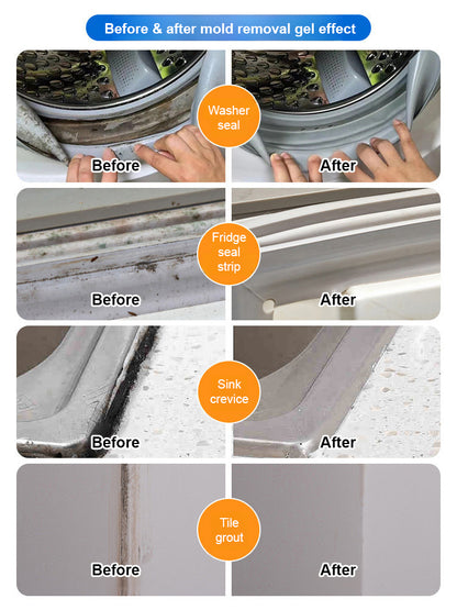 【🔥 Multi-Purpose Mold Removal Gel】 🍃Non-toxic and odorless -⏱️Quickly removes mold and bacteria -✨Gentle on surfaces