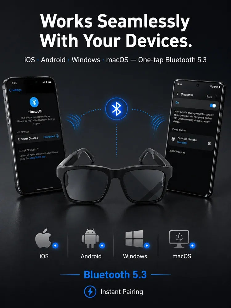 AI Smart Bluetooth Glasses