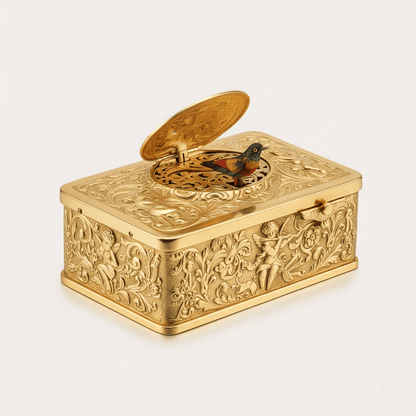 🦜✨Handcrafted 3D Embossed Bird Vintage Music Box – Timeless Charm