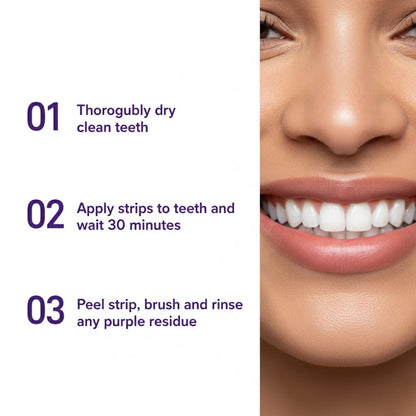 【Buy One Get One Free】Transform Your Smile Instantly-Purple Whitening Strips