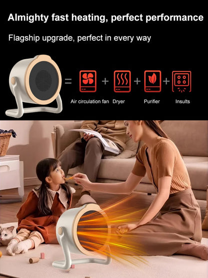 🏅Harvard Lab Certified!🍃 German Heater with 30 Years of R&D Warms Entire Home in 3 Seconds, Cuts Electricity Bills by Half vs. AC