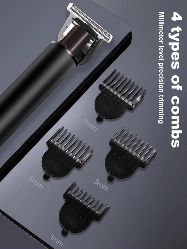 🔥【German precision manufacturing】🪒Silent and no-stuck hair Electric oil-cut carving hair clipper💯Salon-level professional