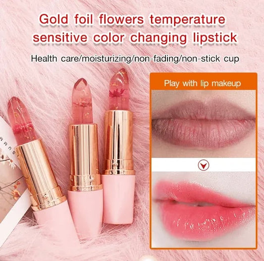 🏆اشتري واحدًا واحصل على الثاني مجانًا💄أحمر شفاه كريستال جيلي فلاور متغير اللون