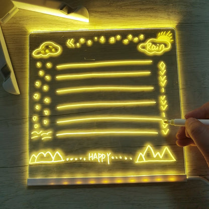 🖊️ Spark Creativity Instantly - ✨ Acrylic LED Message Board - For Vibrant, Endless Expression!