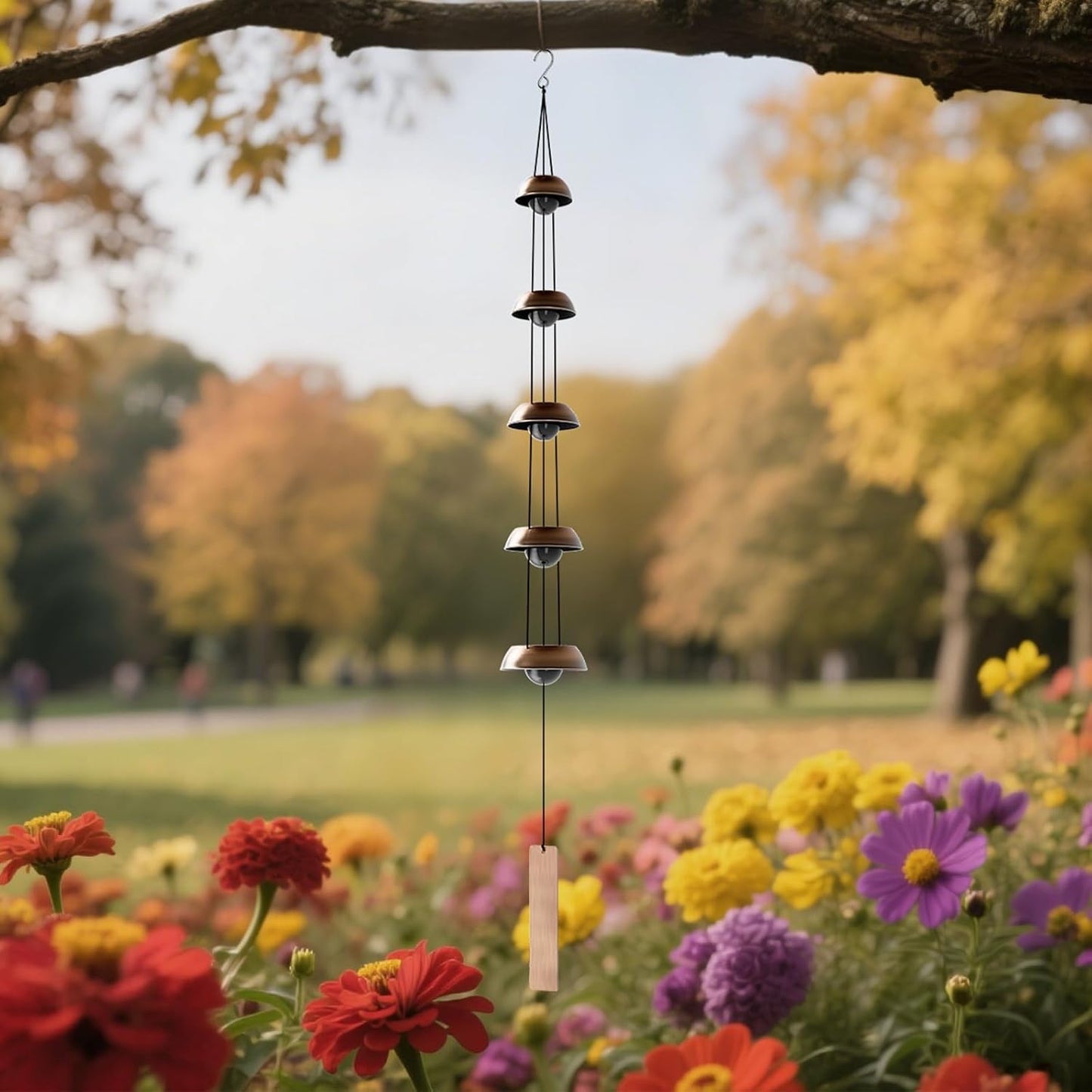 🎁 Special Offers🔔Tube Brass Wind Chimes, Harmonious Quintet Wind Bell for Patio & Garden(35-inch)