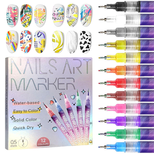 🔥Buy 2 Get 1 Free🎨12 Colors Nail Art Pens Set