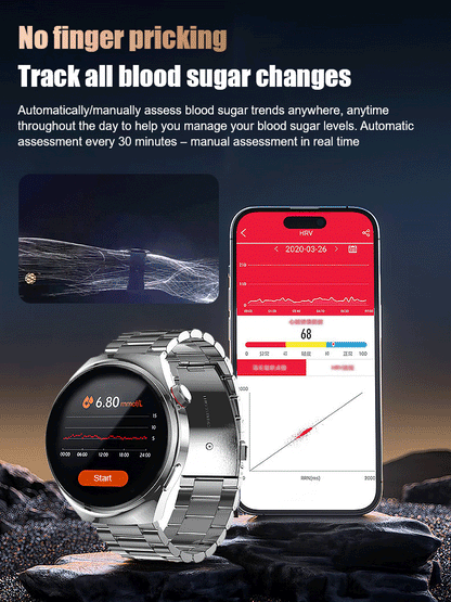 ⌚️Smart touch screen watch, 24-hour health monitoring, battery life up to 10 days