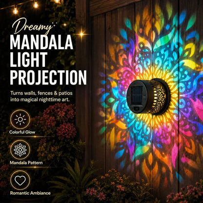 ⏳Half Price! Solar Mandala Projection Lamp, Wall & Yard Dual Use IP65 Waterproof