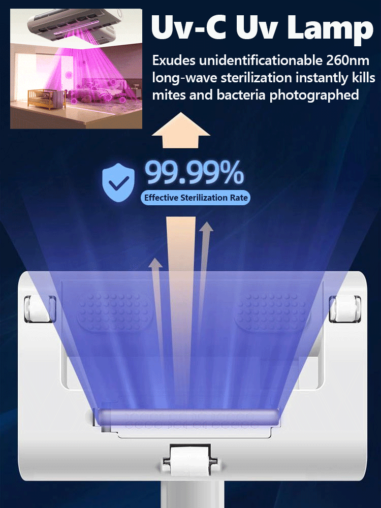 【Government subsidies, free trial】Kill 100% Mites & 99.9% Bacteria💯! Cordless household UV dust mite and sterilizing vacuum cleaner