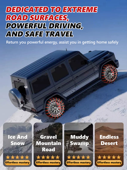 ❄️🚗 Anti-Slip Snow Tire Chains — 🔐Drive Safely on Ice & Snow!