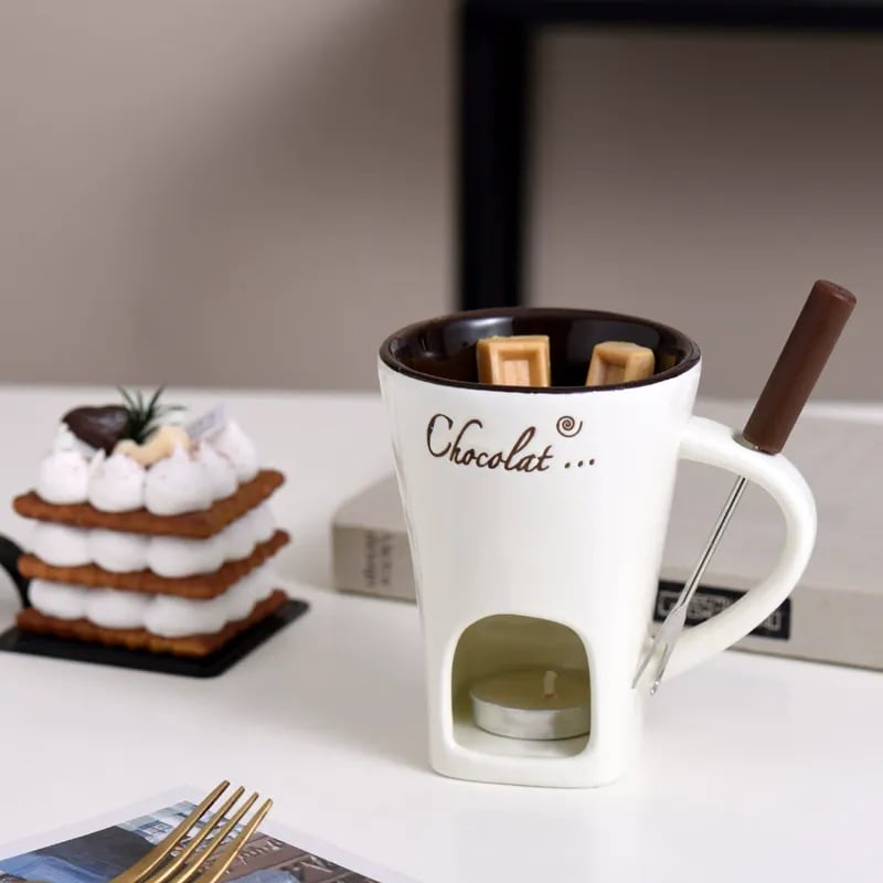 🎁Last Day Promotion 49% OFF🔥🍫 Handmade Chocolate Melting Mug – The Cozy Fondue Experience
