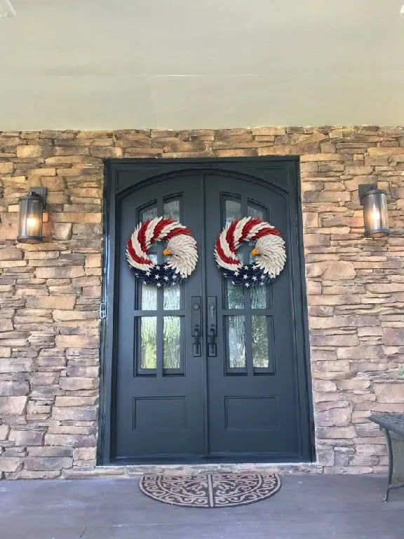 🔥Handmade U.S Eagle 250th Anniversary Patriotic Wreath💖Not for Decoration, Made for Remembrance