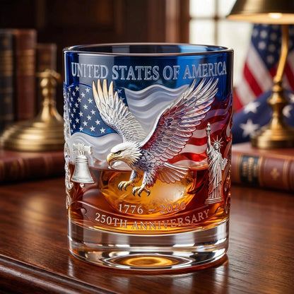 🦅Only few sets!🔥Limited Edition 2026 USA 250th Anniversary Commemorative Glass – 1776-2026 Heritage Edition