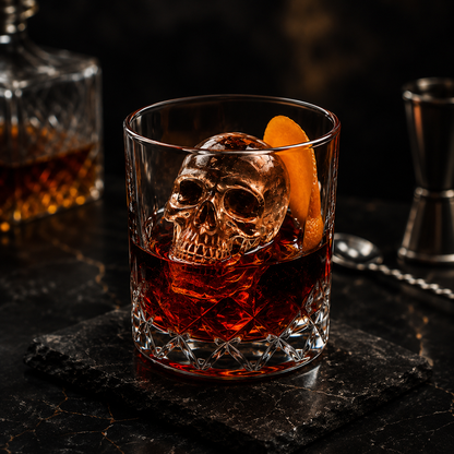 🧊2026 HOT SALE💀 DIY Silicone Skull Ice Cube Tray – Giant Slow-Melt Skull For Whiskey, Cocktails & More✨