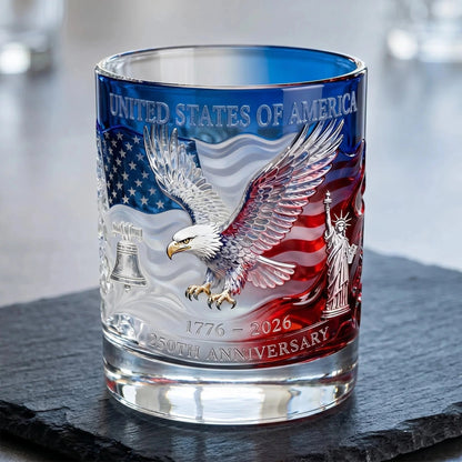 🎆 Raise a Toast to 250 Years! America’s Anniversary Whiskey Glass