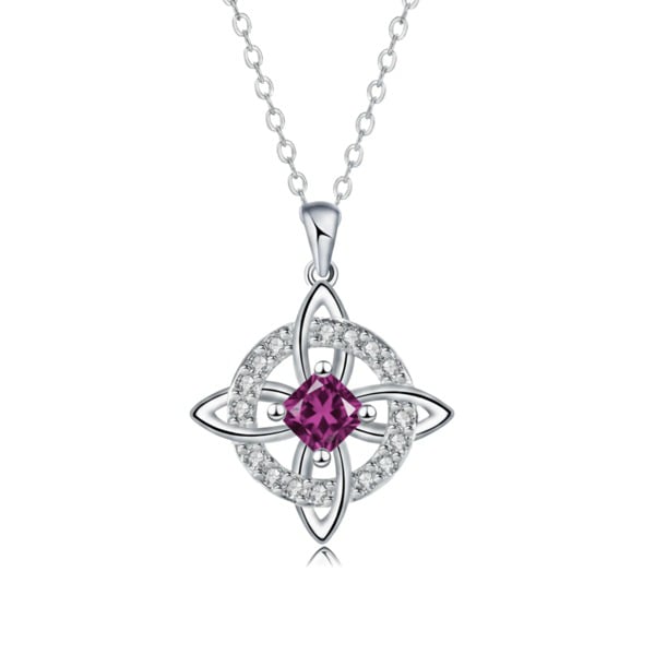Mystical Birthstone Witches Knot Necklace – Natural Crystal 🔮💞Protect Your Loved Ones