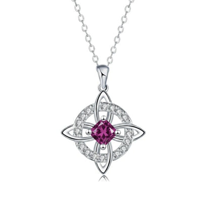 Mystical Birthstone Witches Knot Necklace – Natural Crystal 🔮💞Protect Your Loved Ones