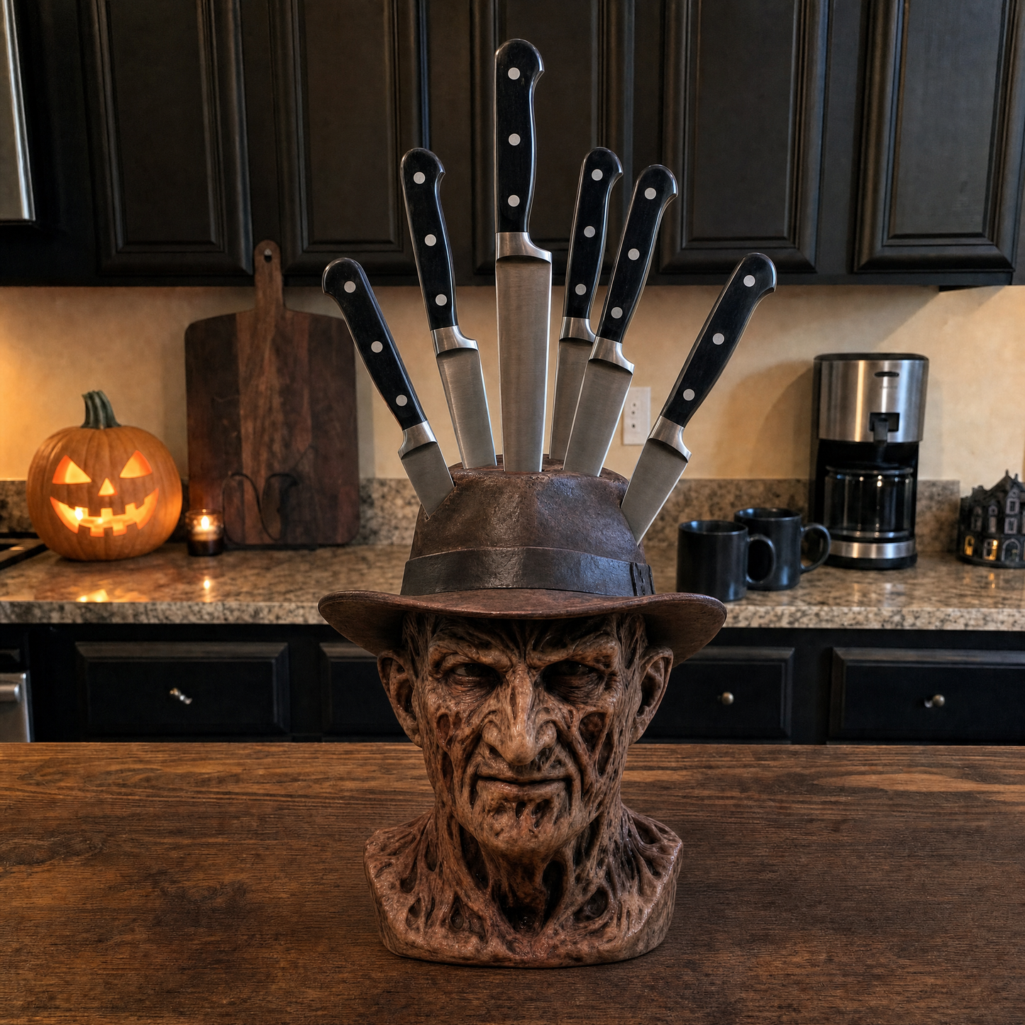 🎃👻⏰Last day Promotion 🔥💀-Horror Knife Block