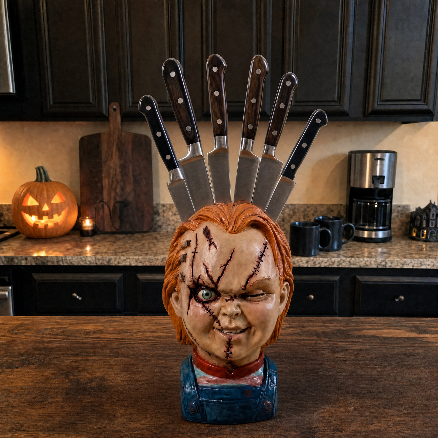 🎃👻⏰Last day Promotion 🔥💀-Horror Knife Block