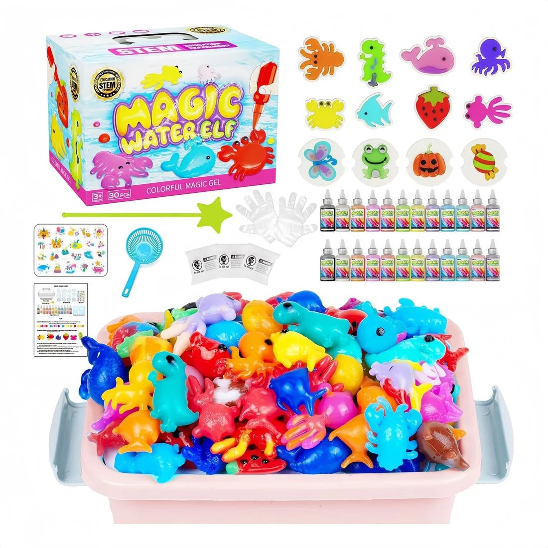 DIY Magic Water Fairy Kit(30 pcs) 🎨 Provides eco-friendly fun for young creators 🌿 Inspires imagination with a 12-color spectrum ✨ Cultivates future scientists through play🧪