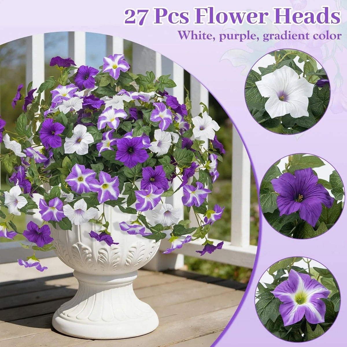 🔥Last Day 61% OFF🔥 Fade-Proof, UV-Resistant Artificial Petunias – Vibrant, Colorfast Outdoor Flowers for Patio & Garden