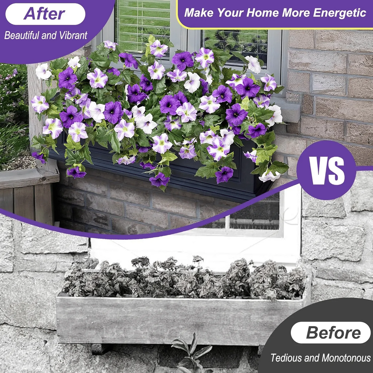🔥Last Day 61% OFF🔥 Fade-Proof, UV-Resistant Artificial Petunias – Vibrant, Colorfast Outdoor Flowers for Patio & Garden