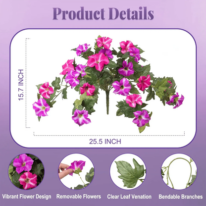 🔥Last Day 61% OFF🔥 Fade-Proof, UV-Resistant Artificial Petunias – Vibrant, Colorfast Outdoor Flowers for Patio & Garden