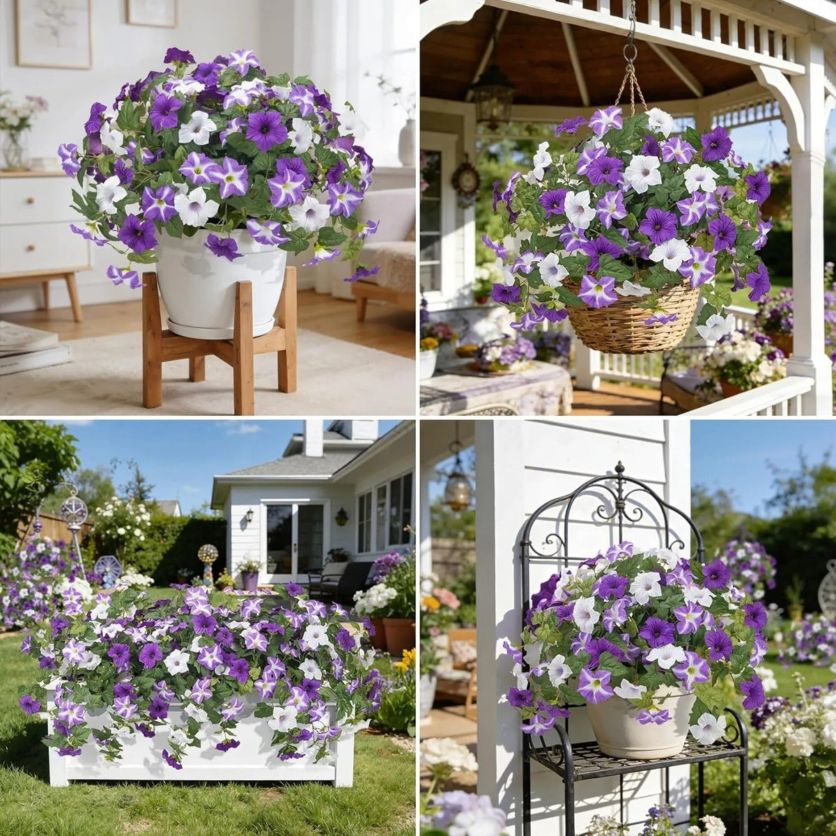 🔥Last Day 61% OFF🔥 Fade-Proof, UV-Resistant Artificial Petunias – Vibrant, Colorfast Outdoor Flowers for Patio & Garden