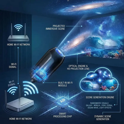 ⏰Last day Promotion 🔥-Night Light Projector - Smart Holographic Star Projector