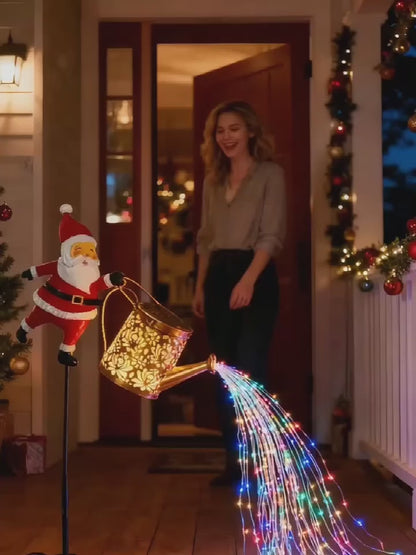 🔥Special Christmas Offer!🎄New Santa Claus Lantern Solar-Powered Light-Up Hollowed-Out Water Bottle