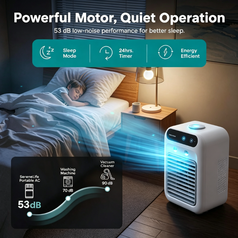 Mini Portable 3-in-1 Quiet Fan Air Conditioner