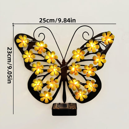 🔥2026 Hot Sales 50% OFF🔥Solar Lights Outdoor Metal Butterfly Wall Decor