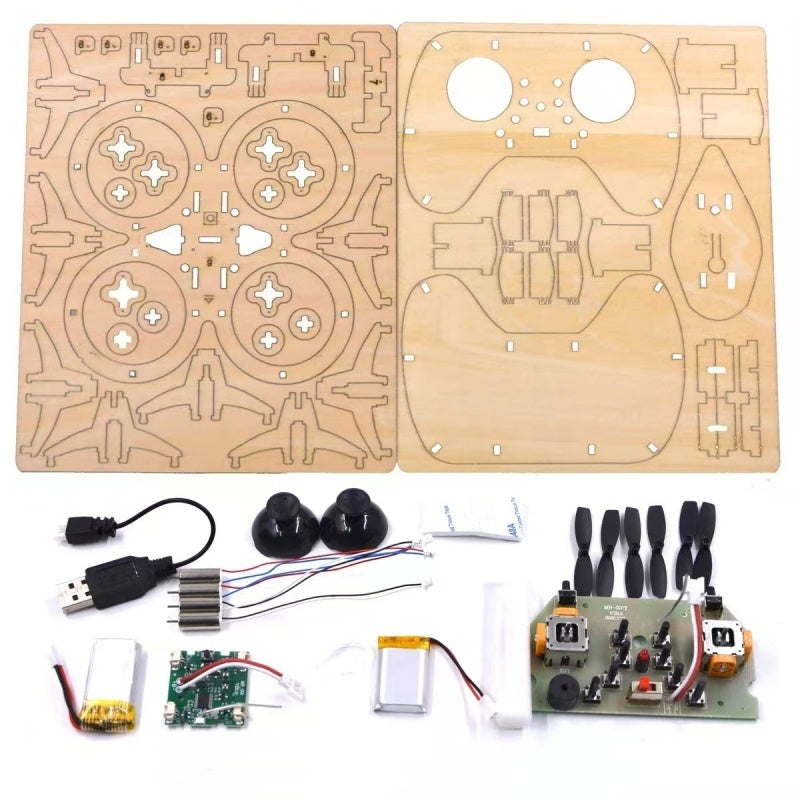 🔥🧩 DIY Wooden Drone Building Kit 🚁
