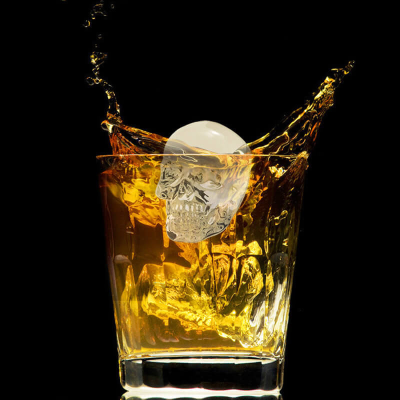 🧊2026 HOT SALE💀 DIY Silicone Skull Ice Cube Tray – Giant Slow-Melt Skull For Whiskey, Cocktails & More✨