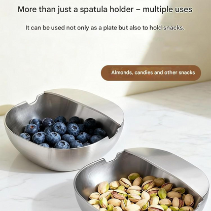 🔥Hot Sale 50% OFF🔥 Stainless Steel Spoon Rest – 304 Food-Grade, Rust-Resistant, for Kitchen Counter, Dishwasher Safe 🥄